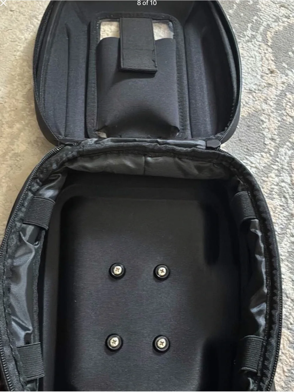 Black Motorcycle Tank Bag with Phone Pocket